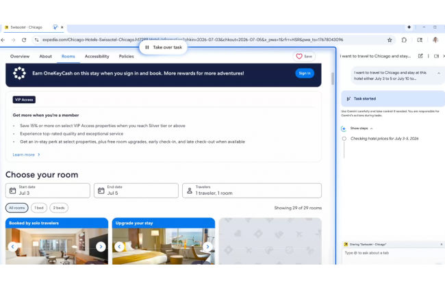 Google renforce l'intégration de Gemini dans Chrome