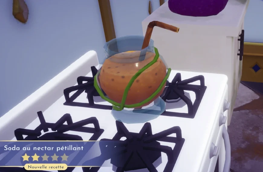 Soda au nectar pétillant Disney Dreamlight Valley : comment préparer cette recette de hors d'oeuvre 2 étoiles ?