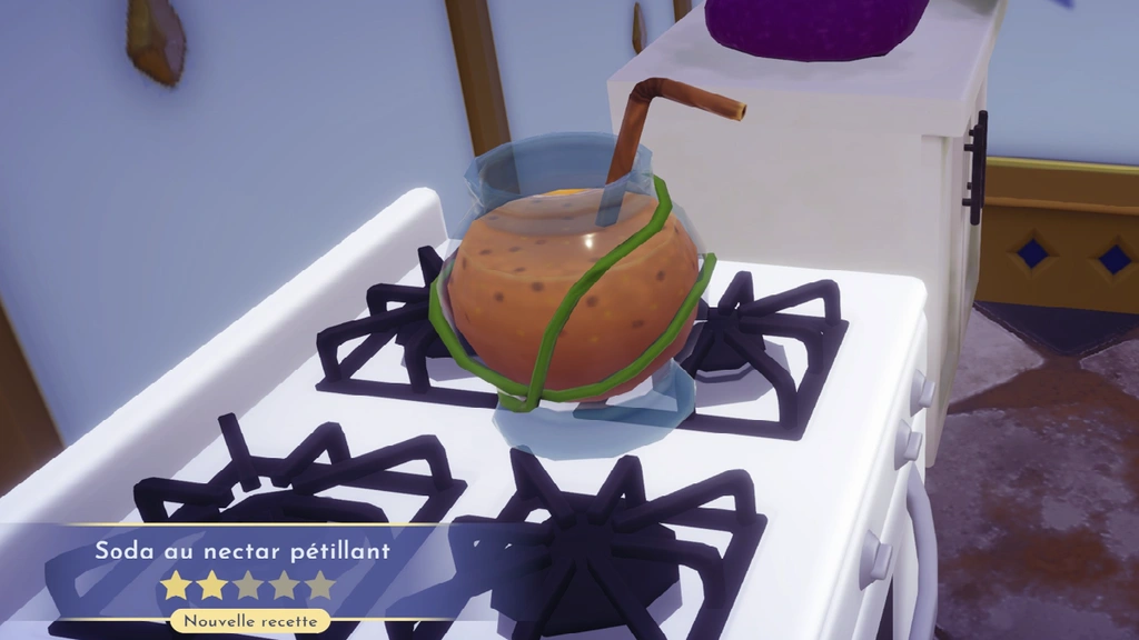 Soda au nectar pétillant Disney Dreamlight Valley : comment préparer cette recette de hors d'oeuvre 2 étoiles ?