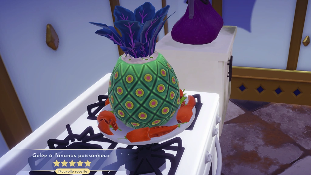 Gelée à l'Ananas poissonneux Disney Dreamlight Valley : comment préparer cette recette de Plat principal 5 étoiles ?