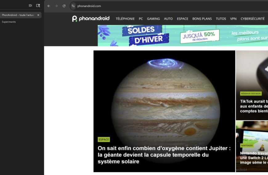 Chrome : les onglets verticaux arrivent bientôt, voici comment les tester dès maintenant