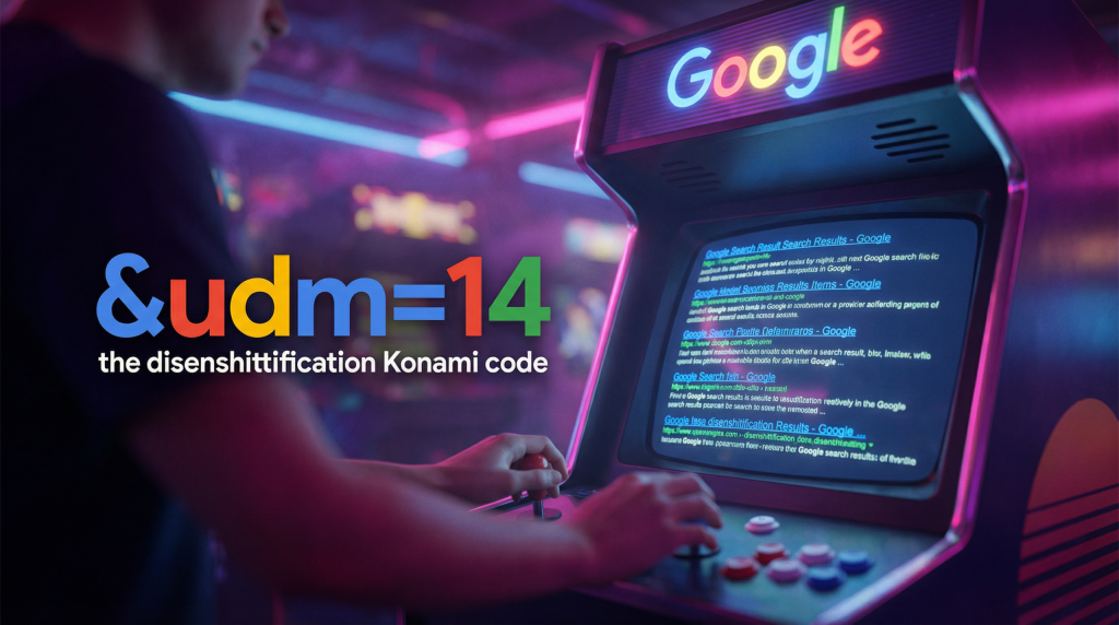 &udm=14 – Le Konami Code pour retrouver un Google sans IA