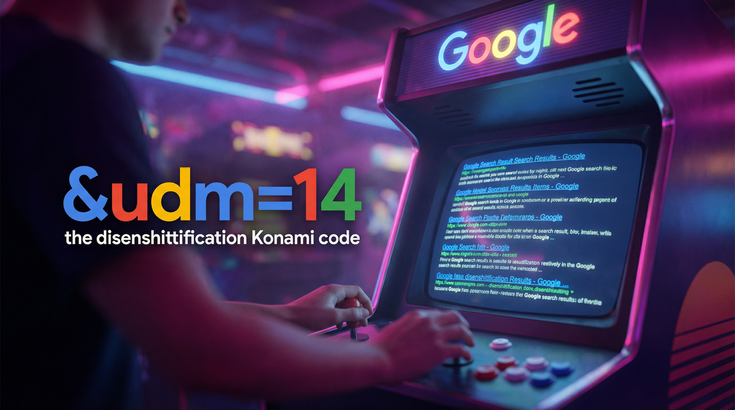 &udm=14 – Le Konami Code pour retrouver un Google sans IA