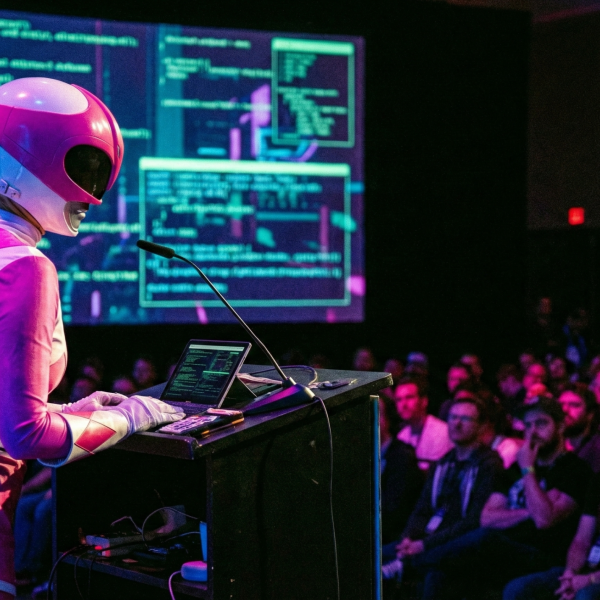 Une hacktiviste déguisée en Pink Ranger supprime des sites de nazis en live au 39C3