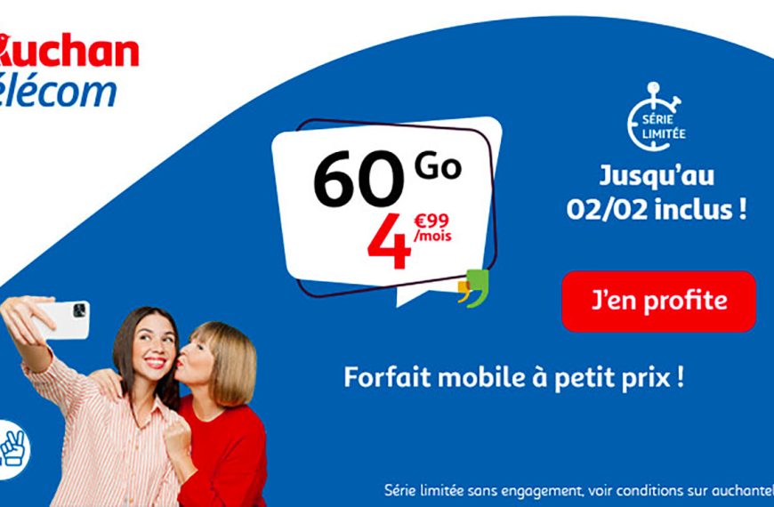 Forfait mobile à moins de 5 € : c’est les derniers jours pour profiter de 60 Go par mois à prix cassé !