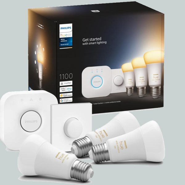 Amazon brade ce pack de 3 ampoules Philips Hue, avec le pont de connexion et plus encore