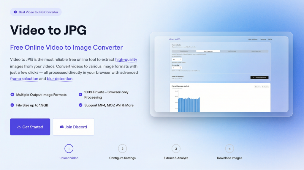 Extraire les meilleures photos d'une vidéo avec Video to JPG