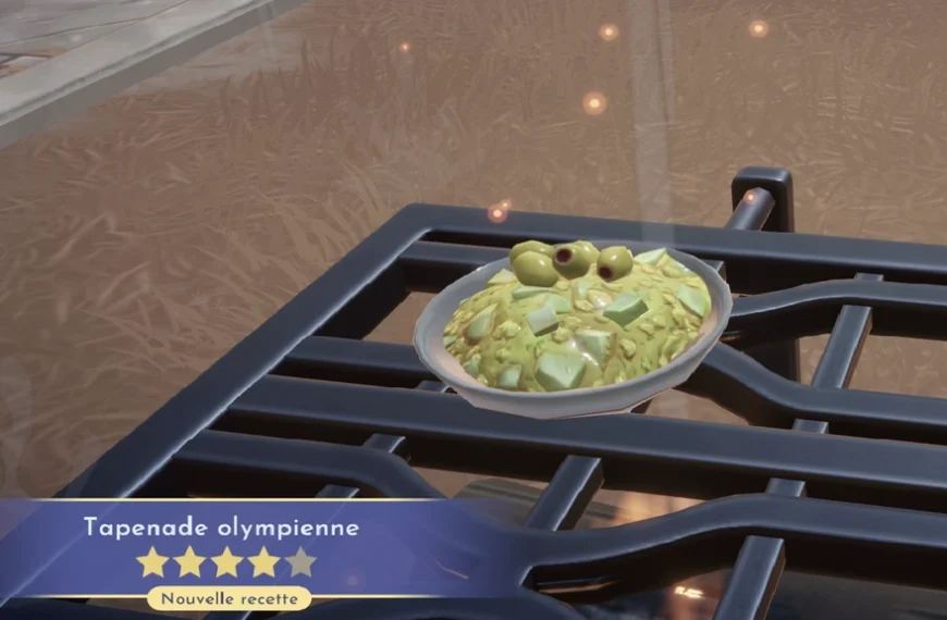 Tapenade olympienne Disney Dreamlight Valley : comment préparer cette recette 4 étoiles ?