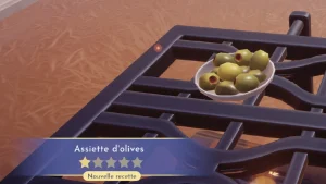 Assiette d'olives Disney Dreamlight Valley : comment préparer cette recette 1 étoile ?