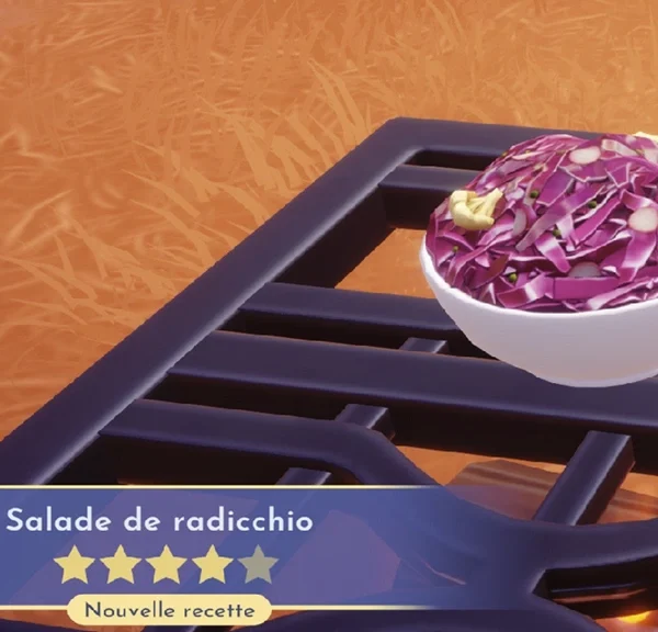 Salade de radicchio Disney Dreamlight Valley : comment préparer cette recette 4 étoiles ?