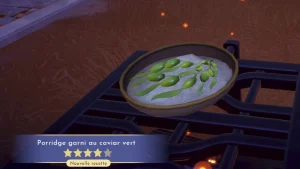 Porridge garni au caviar vert Dreamlight Valley : comment préparer cette recette 4 étoiles ?