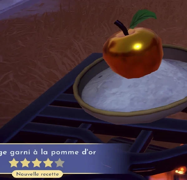Porridge garni à la pomme d'or Dreamlight Valley : comment préparer cette recette 4 étoiles ?