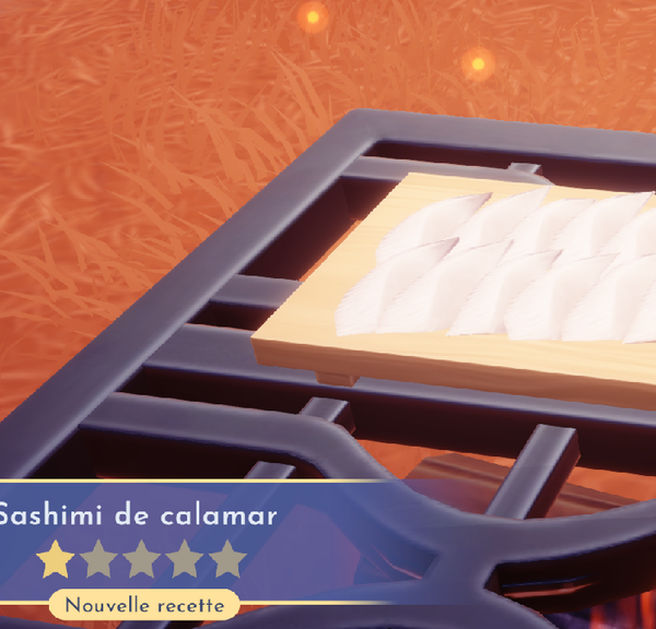 Sashimi de calamar Dreamlight Valley : comment préparer cette recette 1 étoile ?