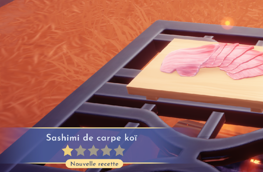 Sashimi de Carpe koï Disney Dreamlight Valley : comment préparer cette recette 1 étoile ?