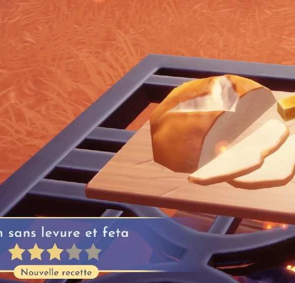Pain sans levure et feta Disney Dreamlight Valley : comment préparer cette recette 3 étoiles ?