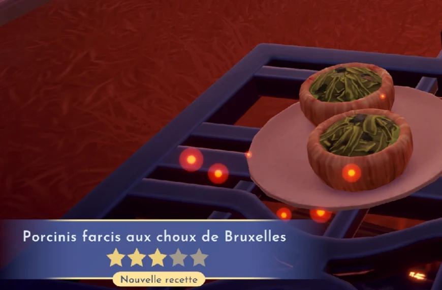 Porcini farcis aux choux de Bruxelles Dreamlight Valley : comment préparer cette recette 3 étoiles ?