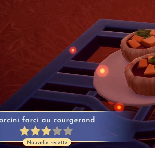 Porcini farcis au courgerond Dreamlight Valley : comment préparer cette recette 3 étoiles ?