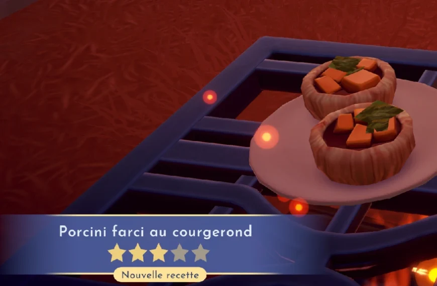 Porcini farcis au courgerond Dreamlight Valley : comment préparer cette recette 3 étoiles ?