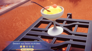 Dessert aux baies acidulées Disney Dreamlight Valley : comment préparer cette recette 2 étoiles ?