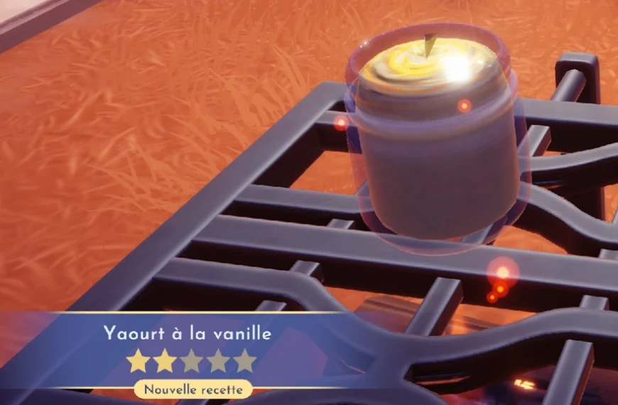 Yaourt à la vanille Disney Dreamlight Valley : comment préparer cette recette 2 étoiles ?