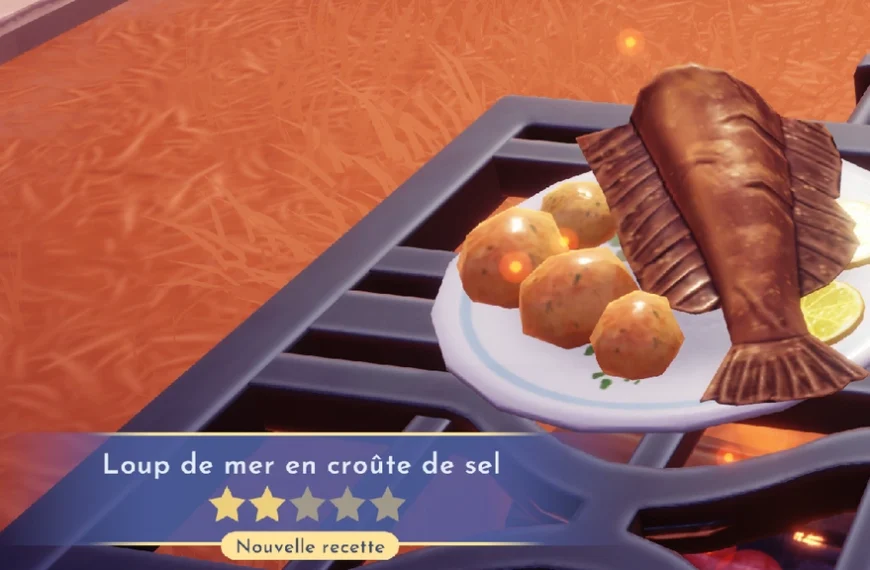 Loup de mer en croûte de sel Disney Dreamlight Valley : comment préparer cette recette 2 étoiles ?
