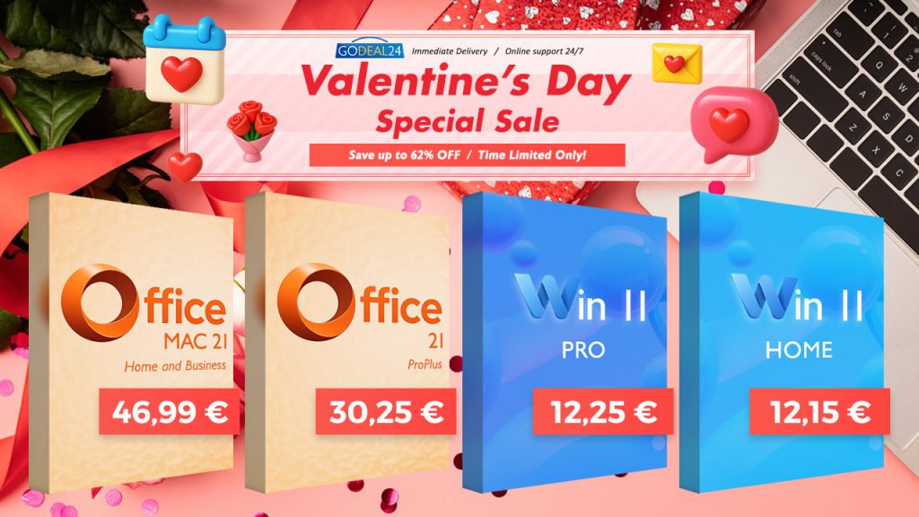 Saint-Valentin 2026 : et si vous offriez… une licence Windows à 12€ ?