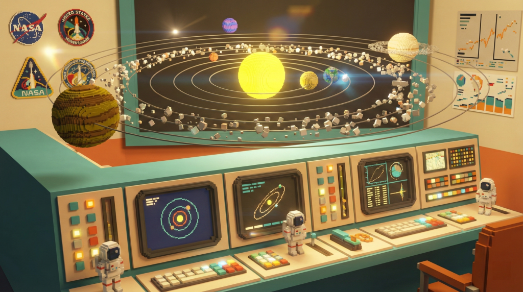 AstroClick – Le système solaire en voxel dans votre navigateur