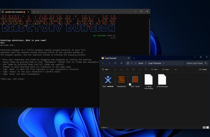 Directory Dungeon – Un donjon dans vos dossiers Windows