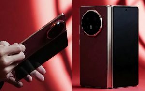 Le Honor Magic V6 se dévoile en photos dans une version pliable ultra-fine rouge sombre