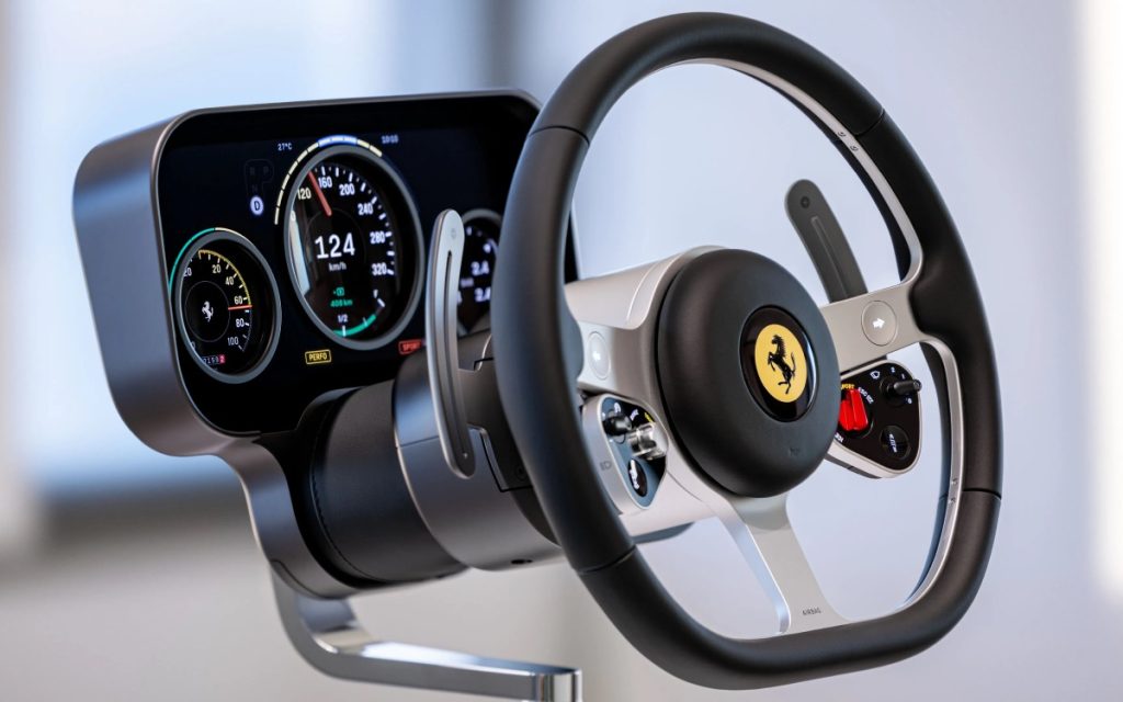 L’intérieur de la future Ferrari électrique fait penser à un iPhone ? Ce n’est pas un hasard