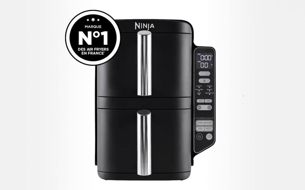 Le airfryer Ninja Double Stack 7,6 L passe à prix sacrifié avec 100 € de réduction !
