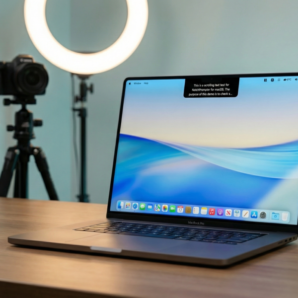 NotchPrompter – Un prompteur de texte qui se loge dans l’encoche de votre Mac