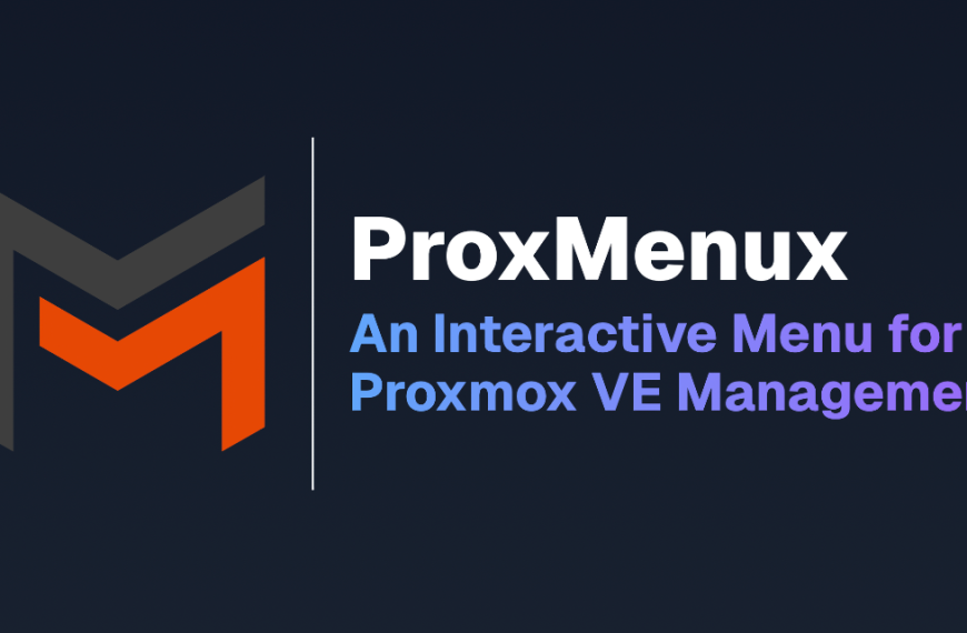 ProxMenux – Fini les 45 commandes pour gérer votre Proxmox