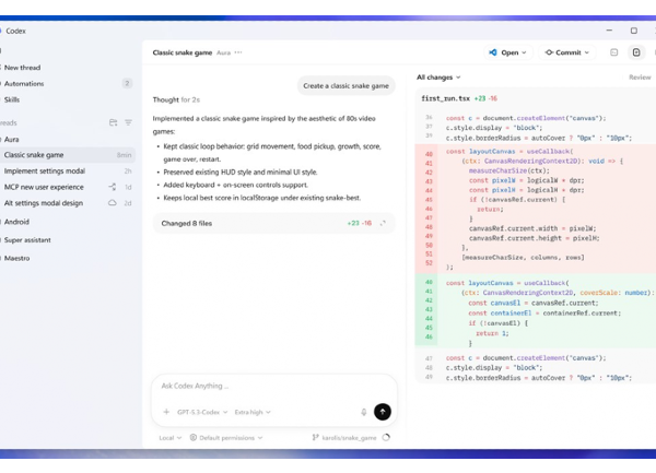 Codex a atterri sur Windows