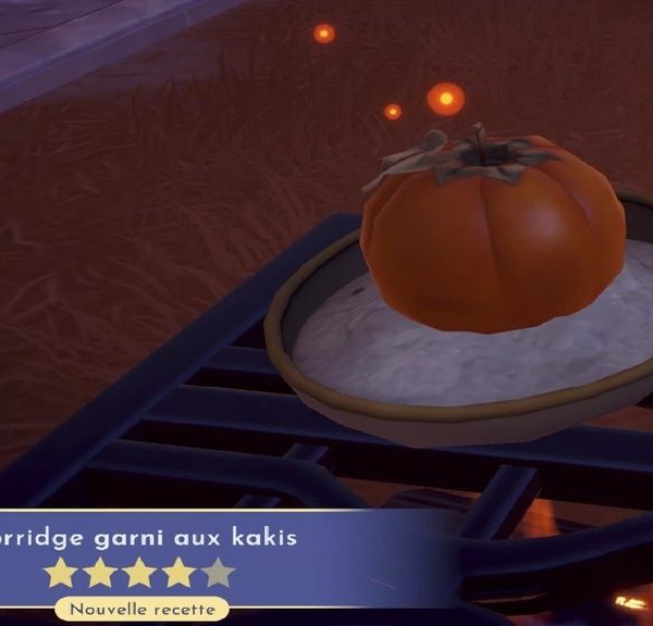 Porridge garni au kaki Dreamlight Valley : comment préparer cette recette 4 étoiles ?