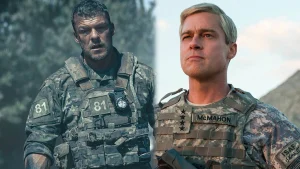 Il existe 2 films War Machine : le premier avec la star de Reacher Alan Ritchson et le second avec Brad Pitt !