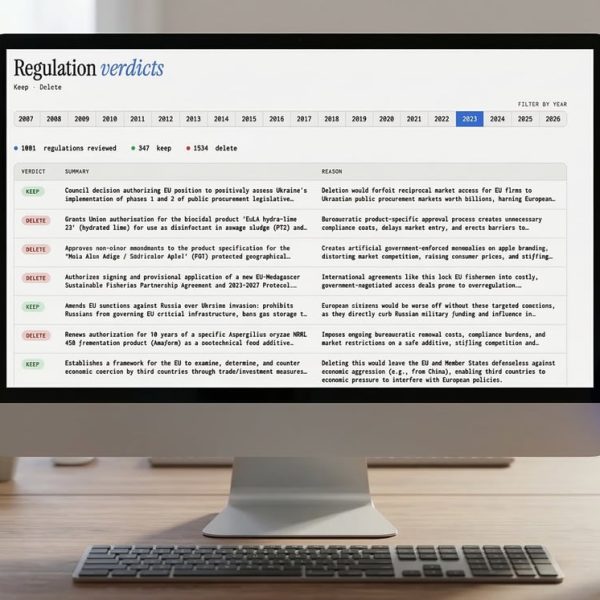 BetterEU veut passer toute la réglementation européenne au crible de l'IA