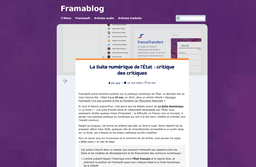 Framasoft dit tout haut ce qu'on est nombreux à penser tout bas