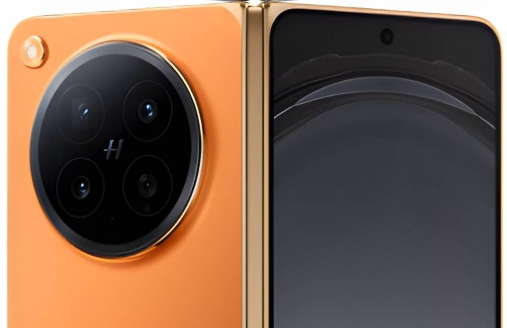 Voici le design du smartphone pliable Oppo Find N6, avec un coloris orange qui rappelle l’iPhone 17 Pro