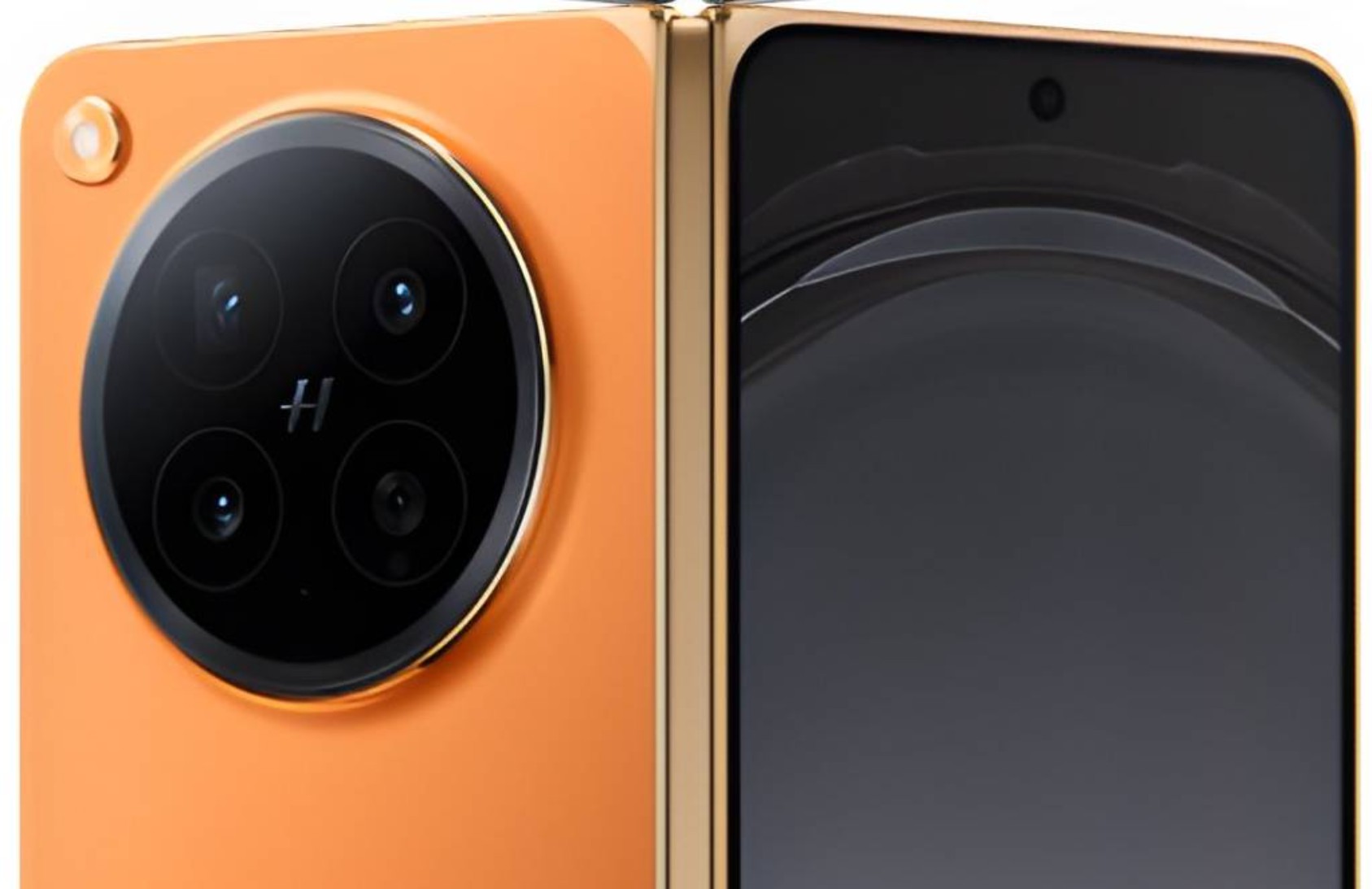 Voici le design du smartphone pliable Oppo Find N6, avec un coloris orange qui rappelle l’iPhone 17 Pro