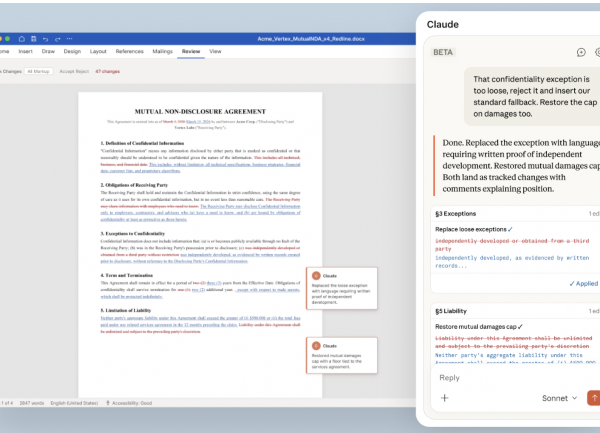 Anthropic propose un assistant Claude pour Word