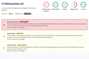 Bitwarden CLI infecté par un trojan