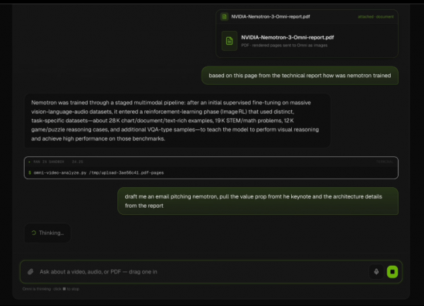 Nvidia lance son modèle multimodal Nemotron 3 Nano Omni