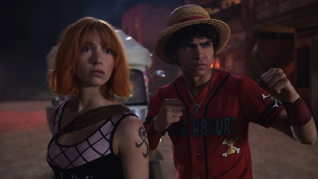 One Piece Netflix : Nami et Luffy sont restés suspendus à des harnais d'escalade pendant deux semaines pendant qu'on leur soufflait des déchets dans le nez