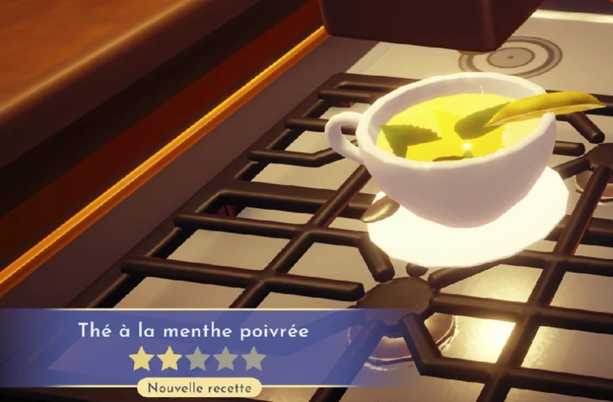 Thé à la menthe poivrée Disney Dreamlight Valley : comment préparer cette recette 2 étoiles ?