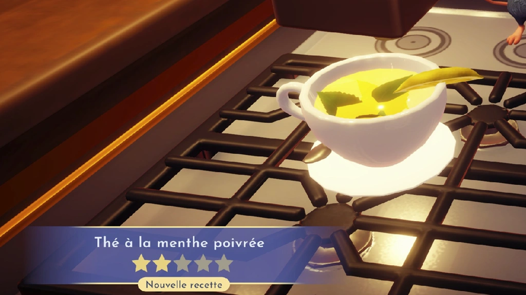Thé à la menthe poivrée Disney Dreamlight Valley : comment préparer cette recette 2 étoiles ?