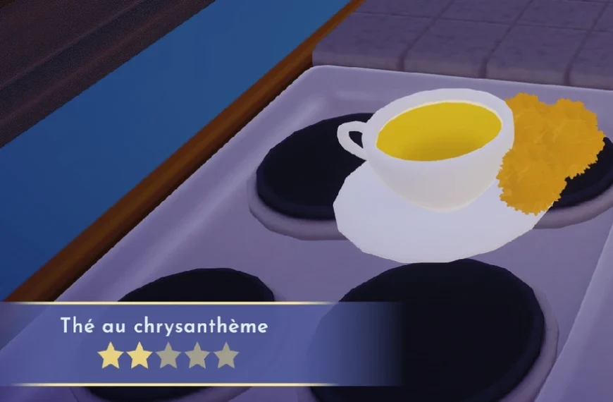 Thé au chrysanthème Disney Dreamlight Valley : comment préparer cette recette 2 étoiles ?
