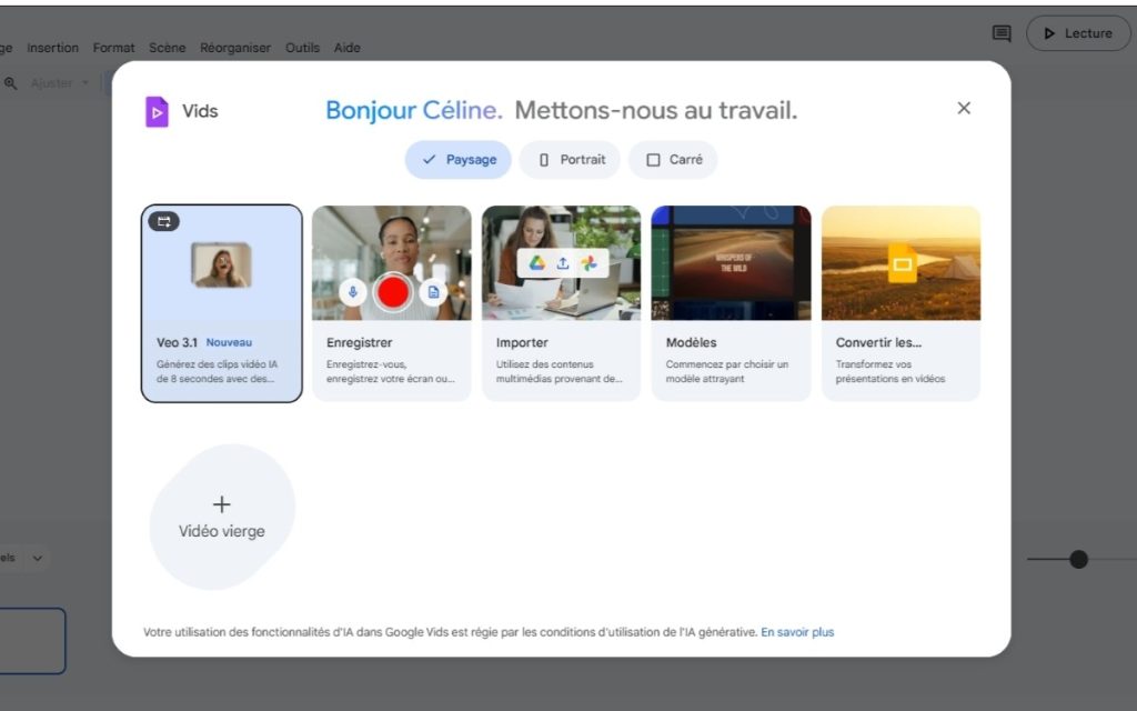 Google Vids : la dernière mise à jour rend la génération de vidéos IA pour tous encore plus facile et utile
