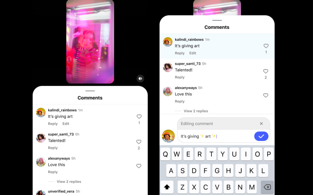 Instagram permet enfin de modifier ses commentaires après publication, mais il va falloir faire vite