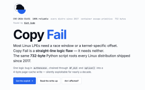 Copy Fail – Une IA trouve la faille Linux que personne n'a vue